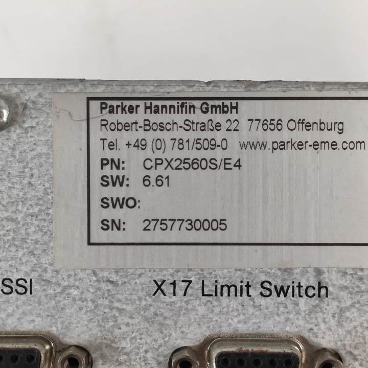 Parker Hannifin CPX2560S/E4 Servo Drive