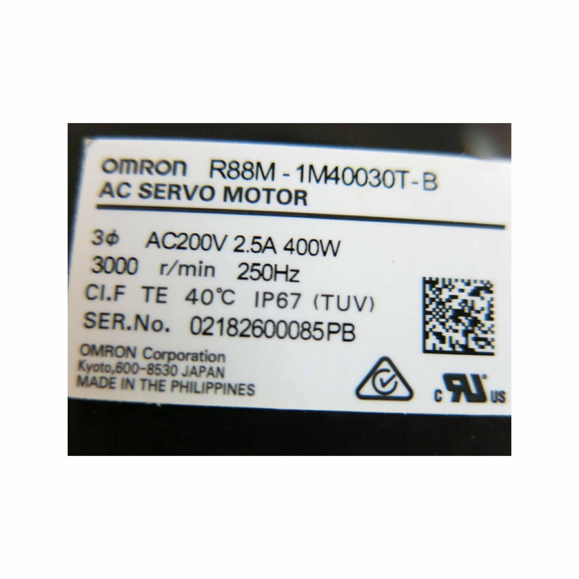 New Original Omron R88M-1M40030T-B 400w AC Servo Motor - Rockss Automation