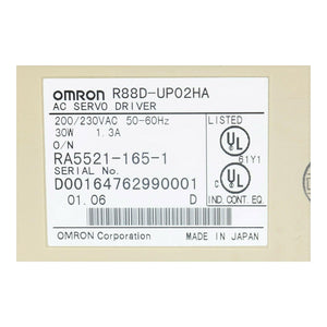 New Original Omron AC Servo Driver 30W R88D-UP02HA - Rockss Automation