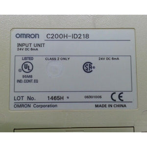 New Original Omron C200H-ID218 DC Input Unit PLC Module - Rockss Automation