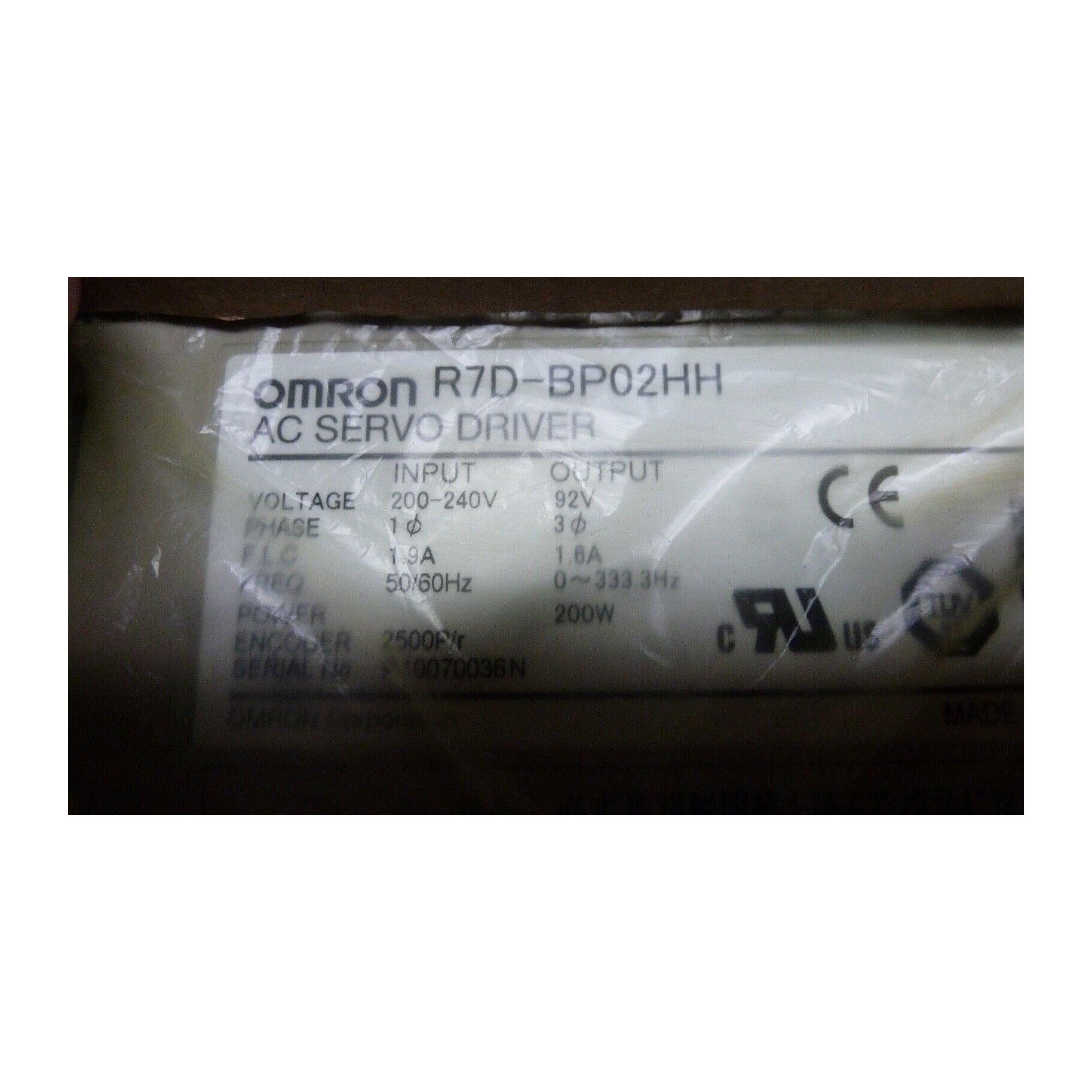 New Original Omron AC Servo Driver 200W R7D-BP02HH - Rockss Automation