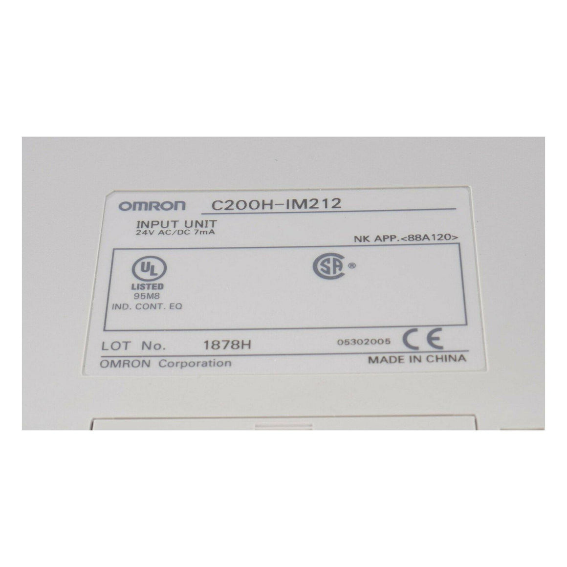 New Original Omron C200H-IM212 AC/DC Input Unit PLC Module - Rockss Automation
